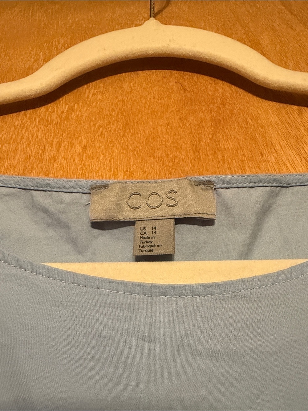 COS Light Blue Short-Sleeve Mini Dress - Picture 2 of 3